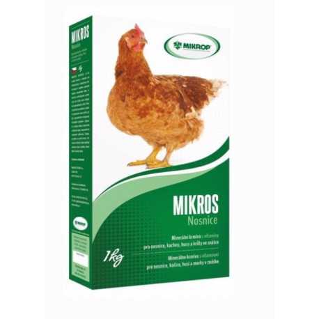 Kŕmne zmesi pre hydinu a králiky MIKROS nosnice 1kg